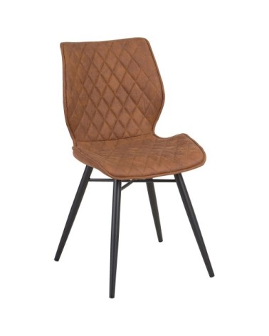 Lot de 2 chaises en tissu marron