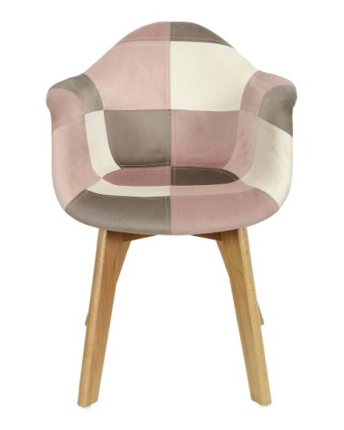 Fauteuil patchwork pour enfants léonie rose