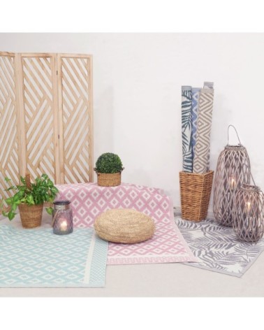 Tapis d'extérieur en polypropylène 120 x 180 cm exotique - vert