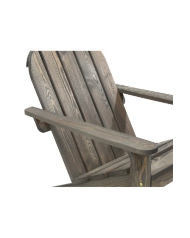 Fauteuil de jardin en bois gris 92,5 x 69,5 x 89 cm