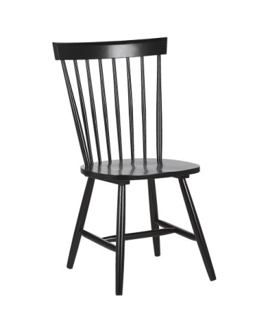 Lot de 2 chaises de salle à manger en bois noir