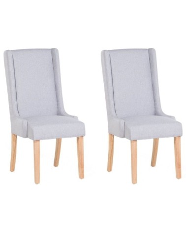 Lot de 2 chaises de salle à manger gris clair