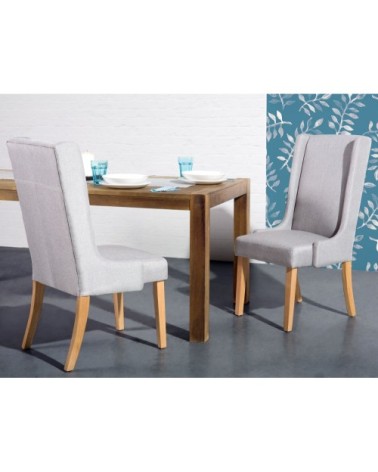 Lot de 2 chaises de salle à manger gris clair