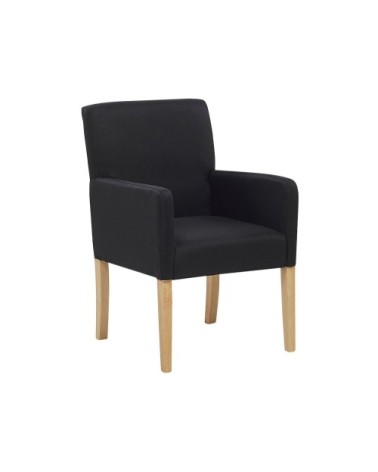 Chaise de salle à manger en tissu noir