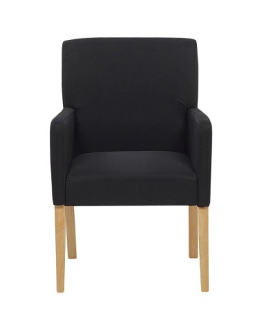 Chaise de salle à manger en tissu noir