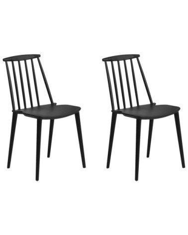 Lot de 2 chaises noires