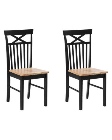 Lot de 2 chaises noires et marron