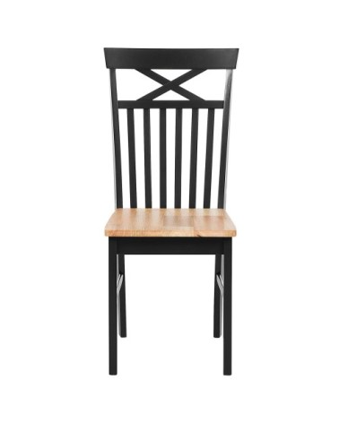 Lot de 2 chaises noires et marron