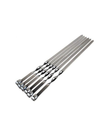 Brochettes à bbq en inox (lot de 6)