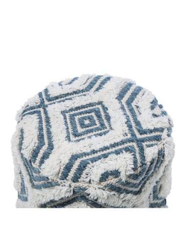 Petit tabouret bleu et blanc