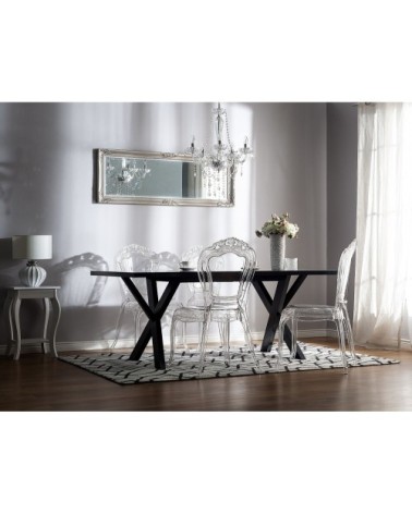 Lot de 2 chaises de salle à manger transparent