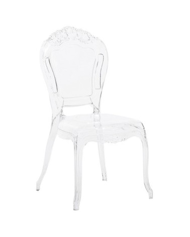 Lot de 2 chaises de salle à manger transparent