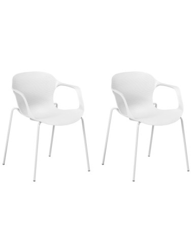 Lot de 2 chaises blanches