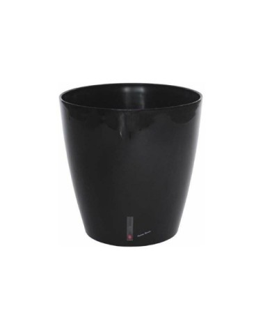 Pot en plastique rond avec réserve d'eau 35 cm eva noir