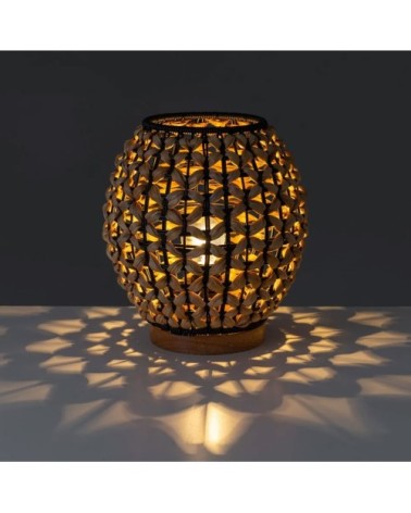 Lampe arrondie en jacinthe d'eau 23 cm