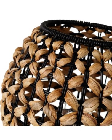 Lampe arrondie en jacinthe d'eau 23 cm