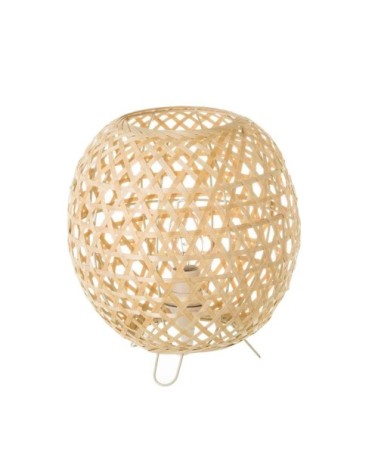 Lampe ronde en bambou naturel