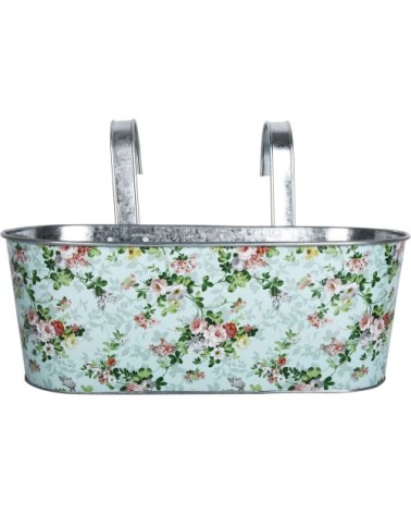 Jardinière de balcon avec crochets roses