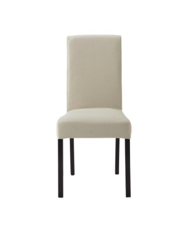 Housse de chaise en coton beige mastic, compatible chaise MARGAUX
