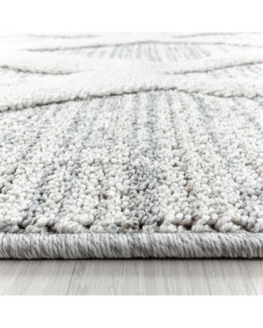 Tapis bohème à relief blanc ivoire 200x290cm