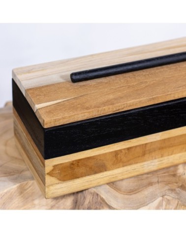 Boîte rectangulaire en bois