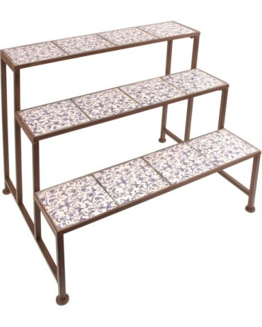 Etagère en céramique et fer forgé