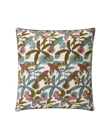 Taie d'oreiller en percale de coton bleu 65x65