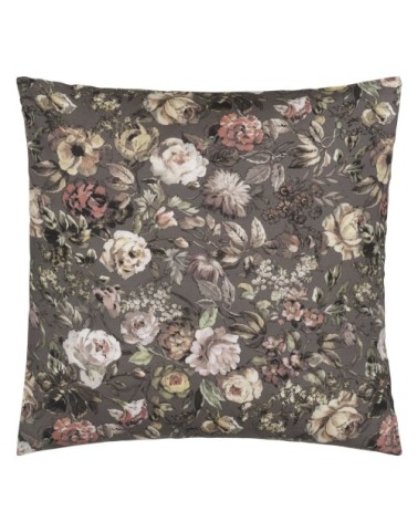 Taie d'oreiller en satin de coton marron 65x65