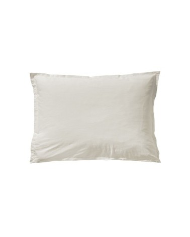 Taie d'oreiller en coton lavé beige 50x70
