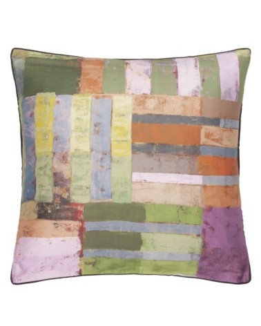 Taie d'oreiller en satin de coton multicolore 65x65