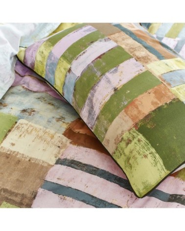 Taie d'oreiller en satin de coton multicolore 65x65