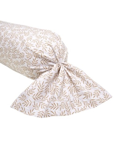 Taie de traversin en lyocell beige 85x185
