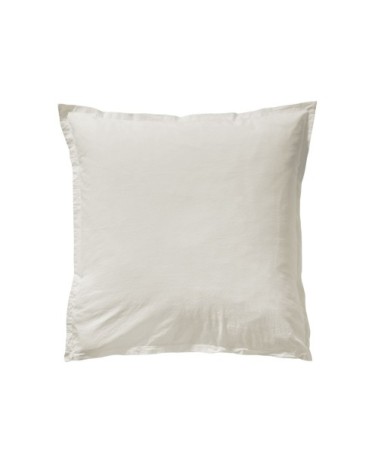 Taie d'oreiller en coton lavé beige 65x65