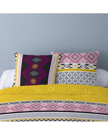 Parure de couette 100% coton 57 fils imprimée 240x220cm 2 taies