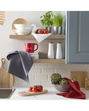 Torchon en coton blanc 50x75