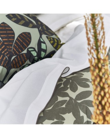 Housse de couette en percale de coton vert 260x240