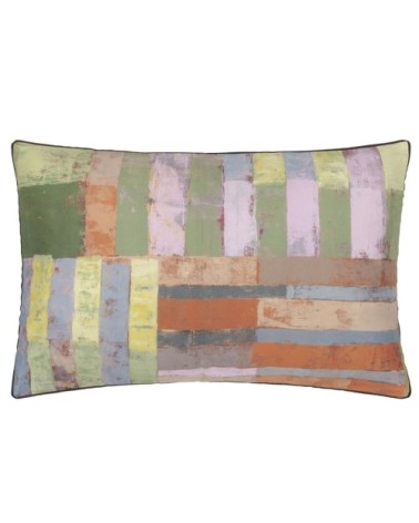 Taie d'oreiller en satin de coton multicolore 50x75