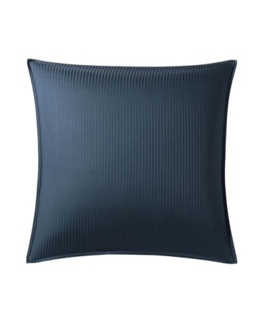 Taie d'oreiller en satin de coton bleu 65x65