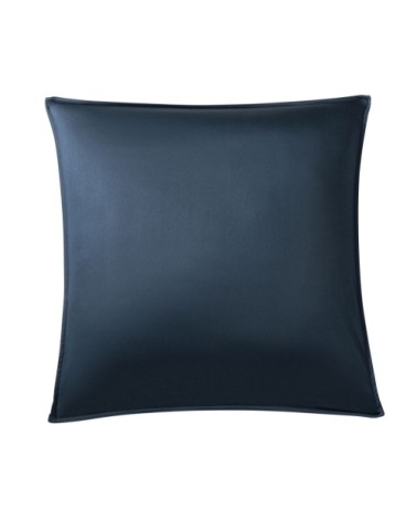 Taie d'oreiller en satin de coton bleu 65x65