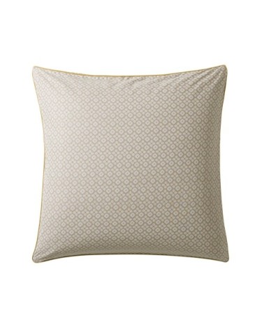 Taie d'oreiller en percale de coton beige 65x65