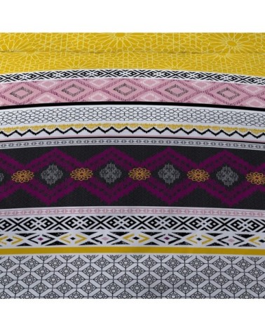 Parure de couette 100% coton 57 fils imprimée 240x220cm 2 taies