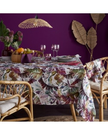 Nappe en lin multicolore 180x180