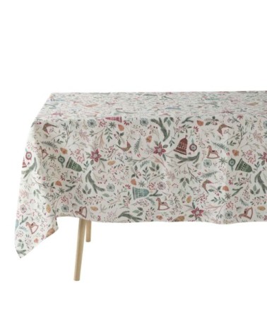 Nappe multicolore en lin 180x300cm