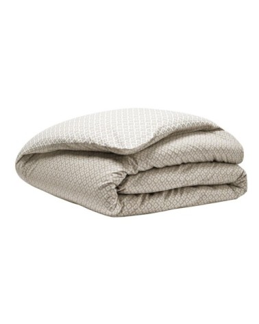 Housse de couette en percale de coton beige 260x240