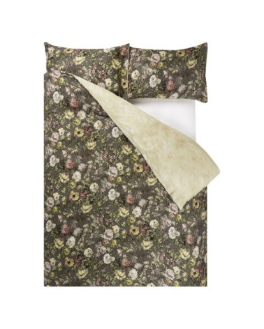 Housse de couette en satin de coton marron 200x200