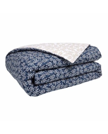 Housse de couette en lyocell bleu et beige 260x240