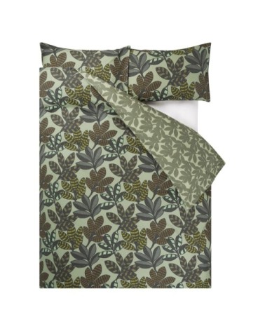 Housse de couette en percale de coton vert 200x200