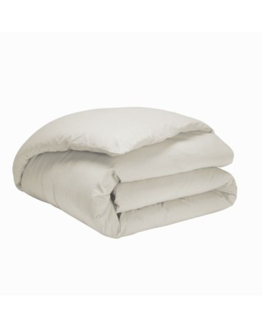 Housse de couette en coton lavé beige 200x200