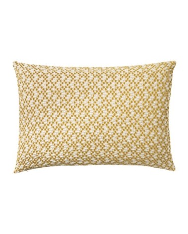 Coussin en coton tissé jaune 40x60
