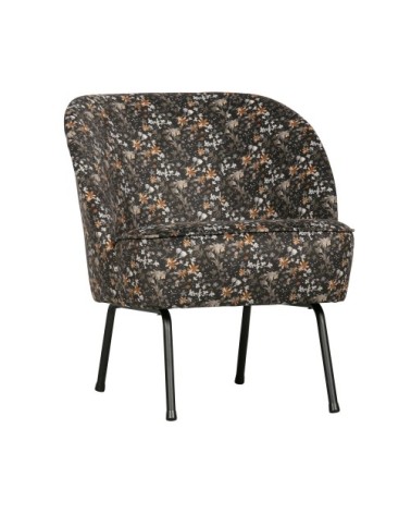 Fauteuil lounge en velours multicolore